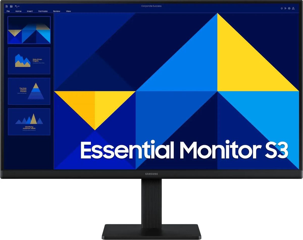 24" Монитор Samsung Essential S3 S24D300GAIXCI,  1920x1080,  IPS,  100Гц,  1хHDMI,  черный [ls24d300gaixci]
